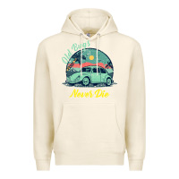 Tofu Vintage Funny Beetle Bug Distressed Classic Cars Old Bugs Never Die Premium Hoodie - artisFamous