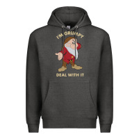 Charcoal Heather snow white i'm grumpy deal with it portrait t shirt Premium Hoodie - artisFamous