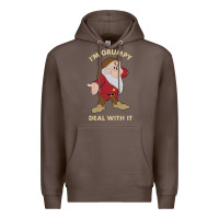 Coffee snow white i'm grumpy deal with it portrait t shirt Premium Hoodie - artisFamous