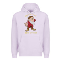 Lilac snow white i'm grumpy deal with it portrait t shirt Premium Hoodie - artisFamous