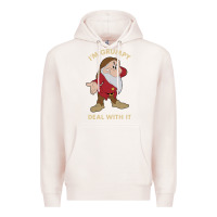 Pale Pink snow white i'm grumpy deal with it portrait t shirt Premium Hoodie - artisFamous