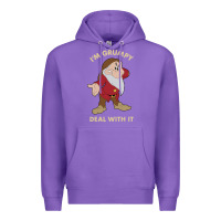 Purple snow white i'm grumpy deal with it portrait t shirt Premium Hoodie - artisFamous
