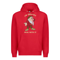Red snow white i'm grumpy deal with it portrait t shirt Premium Hoodie - artisFamous
