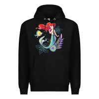 Black the little mermaid ari  and flounder sea t shirt Premium Hoodie - artisFamous