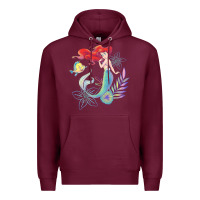 Burgundy the little mermaid ari  and flounder sea t shirt Premium Hoodie - artisFamous