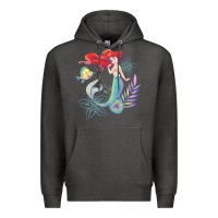 Charcoal Heather the little mermaid ari  and flounder sea t shirt Premium Hoodie - artisFamous