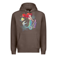 Coffee the little mermaid ari  and flounder sea t shirt Premium Hoodie - artisFamous