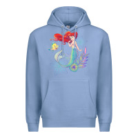 Colony Blue the little mermaid ari  and flounder sea t shirt Premium Hoodie - artisFamous