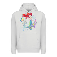 Dove Grey the little mermaid ari  and flounder sea t shirt Premium Hoodie - artisFamous