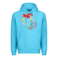 Ocean Blue the little mermaid ari  and flounder sea t shirt Premium Hoodie - artisFamous