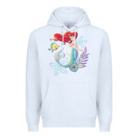 White the little mermaid ari  and flounder sea t shirt Premium Hoodie - artisFamous