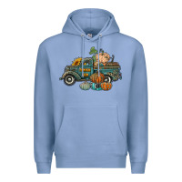 Colony Blue western pumpkin farm truck Premium Hoodie - RanaPortraitStore