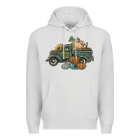 Dove Grey western pumpkin farm truck Premium Hoodie - RanaPortraitStore