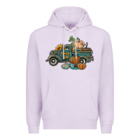 Lilac western pumpkin farm truck Premium Hoodie - RanaPortraitStore