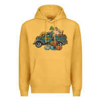 Mustard western pumpkin farm truck Premium Hoodie - RanaPortraitStore