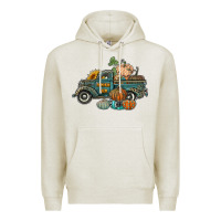 Oatmeal Heather western pumpkin farm truck Premium Hoodie - RanaPortraitStore