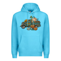 Ocean Blue western pumpkin farm truck Premium Hoodie - RanaPortraitStore