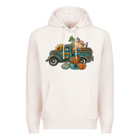 Pale Pink western pumpkin farm truck Premium Hoodie - RanaPortraitStore
