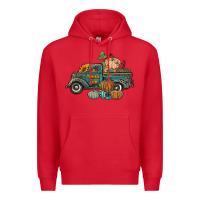 Red western pumpkin farm truck Premium Hoodie - RanaPortraitStore