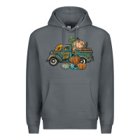 Rock western pumpkin farm truck Premium Hoodie - RanaPortraitStore