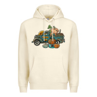 Sandshell western pumpkin farm truck Premium Hoodie - RanaPortraitStore