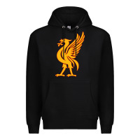 Black liverpool bird license plate Premium Hoodie - artisFamous