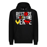 Black restore the snyderverse Premium Hoodie - artisFamous