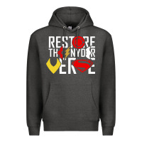 Charcoal Heather restore the snyderverse Premium Hoodie - artisFamous