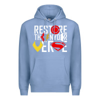 Colony Blue restore the snyderverse Premium Hoodie - artisFamous
