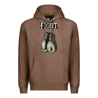 Chestnut boxing vintage fight gloves Premium Hoodie - artisFamous