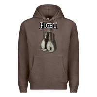 Coffee boxing vintage fight gloves Premium Hoodie - artisFamous