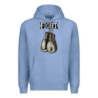 Colony Blue boxing vintage fight gloves Premium Hoodie - artisFamous