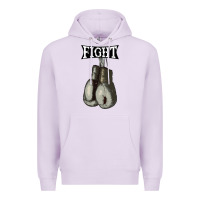 Lilac boxing vintage fight gloves Premium Hoodie - artisFamous