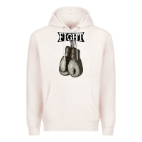 Pale Pink boxing vintage fight gloves Premium Hoodie - artisFamous