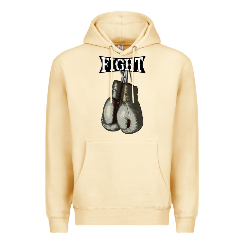 Boxing Vintage Fight Gloves Premium Hoodie by artisFamous | Teevron