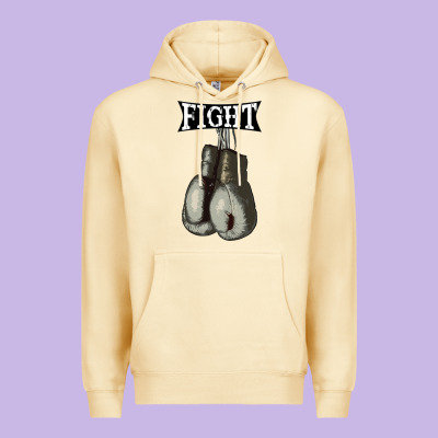 Boxing Vintage Fight Gloves Premium Hoodie Designed By Artisfamous