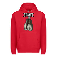 Red boxing vintage fight gloves Premium Hoodie - artisFamous