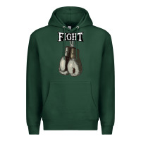 Sports Green boxing vintage fight gloves Premium Hoodie - artisFamous