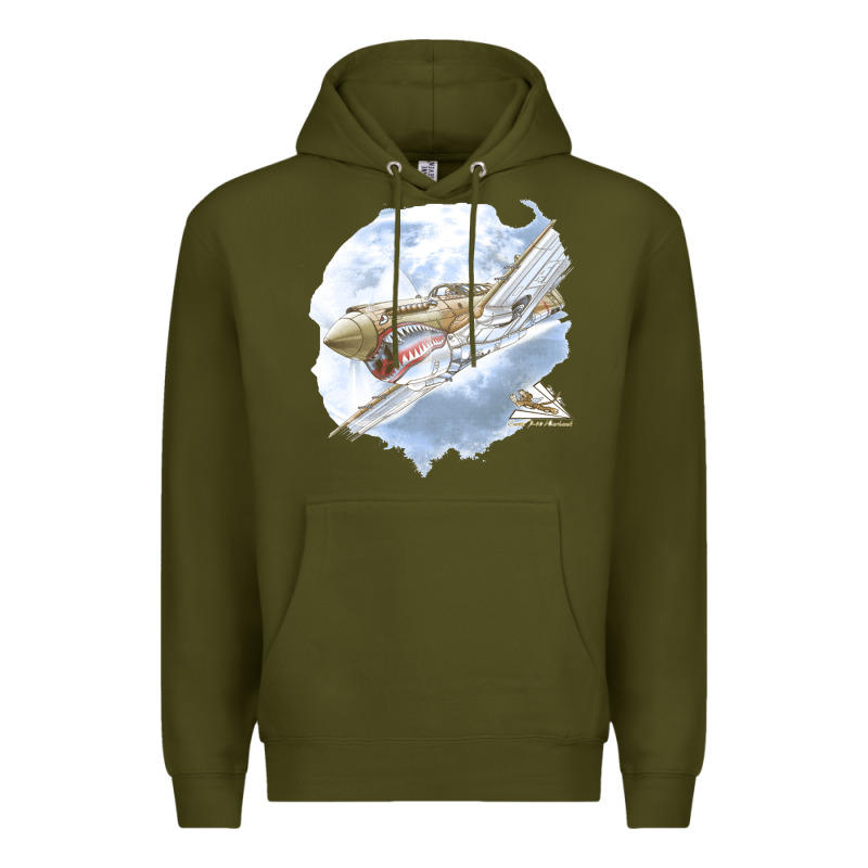 40 Flying Tigers Premium Hoodie by artisFamous | Teevron