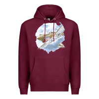 Burgundy 40 flying tigers Premium Hoodie - artisFamous