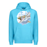 Ocean Blue 40 flying tigers Premium Hoodie - artisFamous