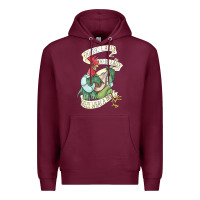 Burgundy alan a dale rooster  oo de lally golly what a day tattoo watercolor pa Premium Hoodie - artisFamous
