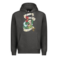 Charcoal Heather alan a dale rooster  oo de lally golly what a day tattoo watercolor pa Premium Hoodie - artisFamous