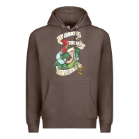 Coffee alan a dale rooster  oo de lally golly what a day tattoo watercolor pa Premium Hoodie - artisFamous