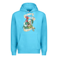 Ocean Blue alan a dale rooster  oo de lally golly what a day tattoo watercolor pa Premium Hoodie - artisFamous