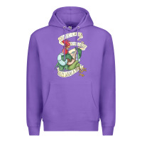 Purple alan a dale rooster  oo de lally golly what a day tattoo watercolor pa Premium Hoodie - artisFamous