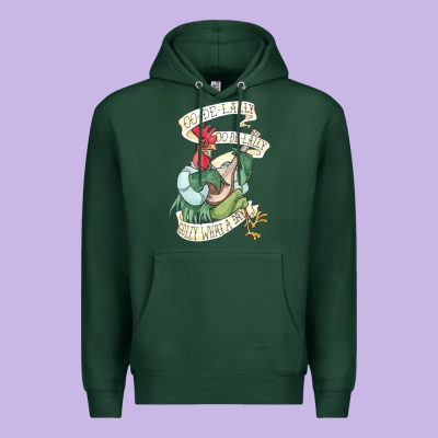 Alan A Dale Rooster  Oo De Lally Golly What A Day Tattoo Watercolor Pa Premium Hoodie Designed By Artisfamous