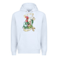White alan a dale rooster  oo de lally golly what a day tattoo watercolor pa Premium Hoodie - artisFamous