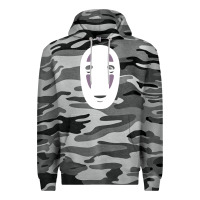 Slate Camo no face spirited away women's Premium Hoodie - artisFamous
