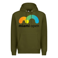 Army Green MIAMI OPEN Premium Hoodie - artisFamous